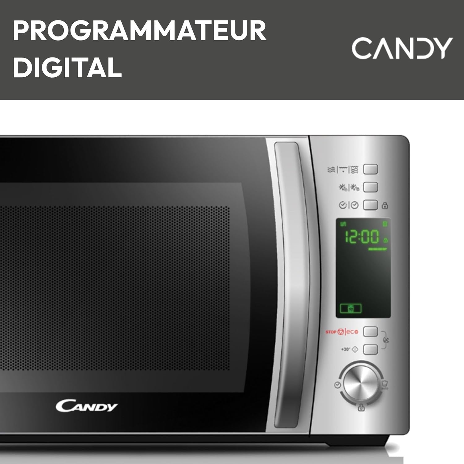 CMXG20DS Micro-Ondes, Puissant 700W + Puissance Grill 1000W, Capacité 20L, Ecran Numérique, Application Cook-In