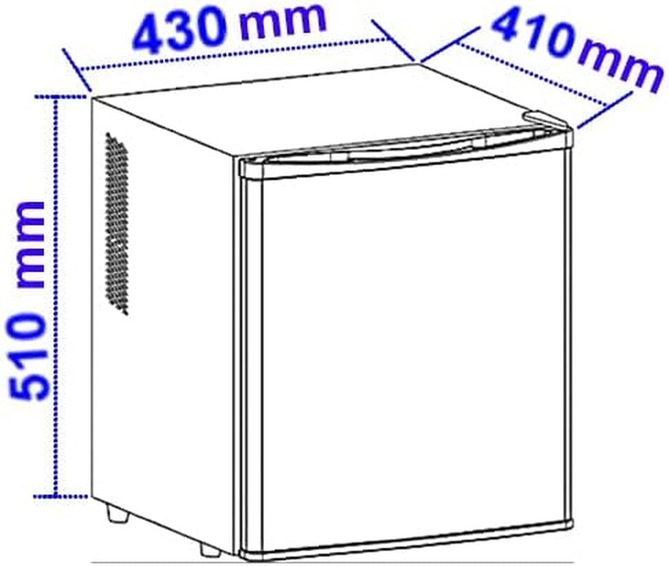 Sirge FRIGO35L0D Réfrigérateur 35 Litres SILENT 0 Db Classe a + Mini-Bar Réfrigérateur BLACK Frigobar Frigo-Bar Noir Mat [Dimensions : 400 (L) X 425 (P) X 560 (H) Mm] - Idéal Pour Hôtel