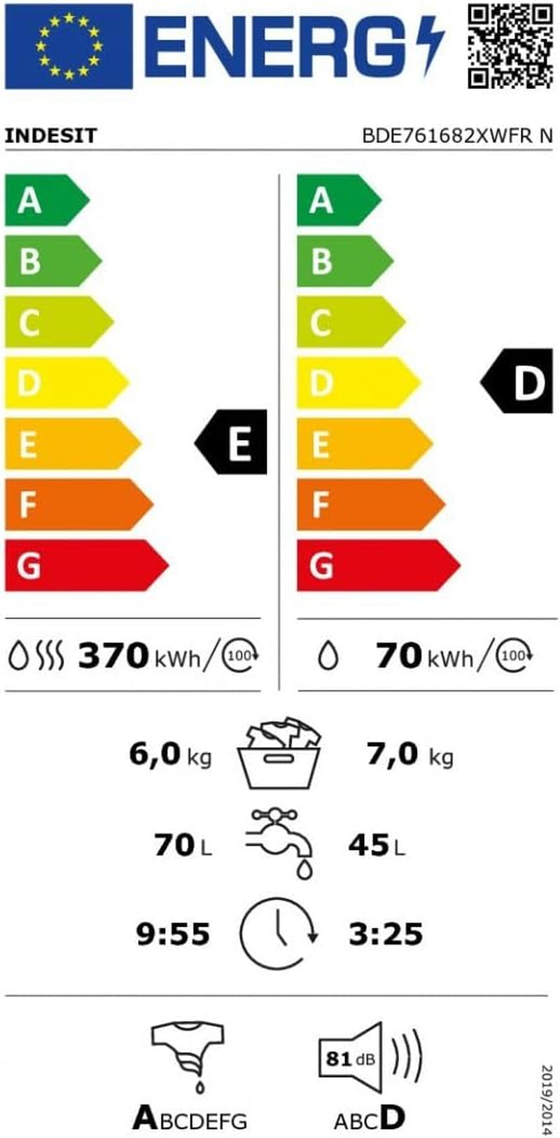 INDESIT BDE761682XWFRN