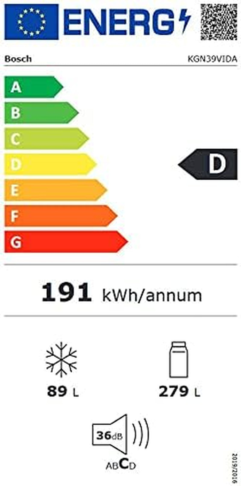 Home KGN39VIDA - Série | 4 Réfrigérateur Combiné Sans Installation, 203 Mm, Acier