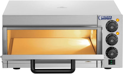 Four À Pizza Electrique RCPO-2000-1PE (2000W, Argile Réfractaire, Pierre De Cuisson, Surface De Cuisson De 40X40X1,5Cm, Fonction Minuterie Jusqu'À 120 Min)