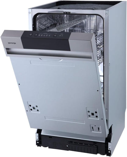 Gorenje GI 520 E15X Lave-Vaisselle Partiellement Intégré, 45 Cm, 9 Couverts, 5 Programmes, Programme De Nettoyage De 1 H, Panier Supérieur Réglable En Hauteur, Protection Complète Contre Les