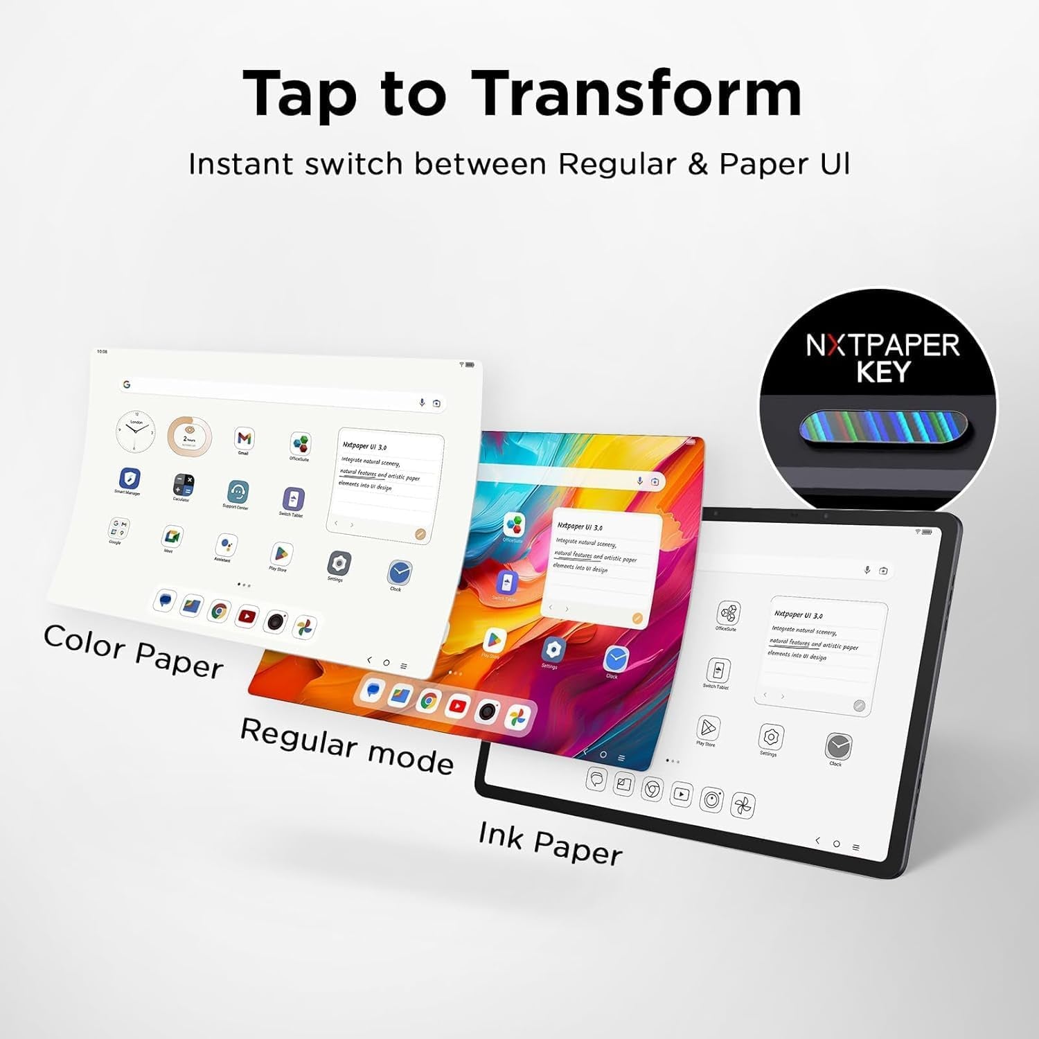 NXTPAPER 14 - Étui À Rabat - T-Pen - Tablette Wi-Fi Display NXTPAPER 14 Pouces 16GB RAM, 256GB ROM Batterie 10000Mah Charge Rapide 33W - Chargeur De Batterie - Étui Et Stylo, Gris