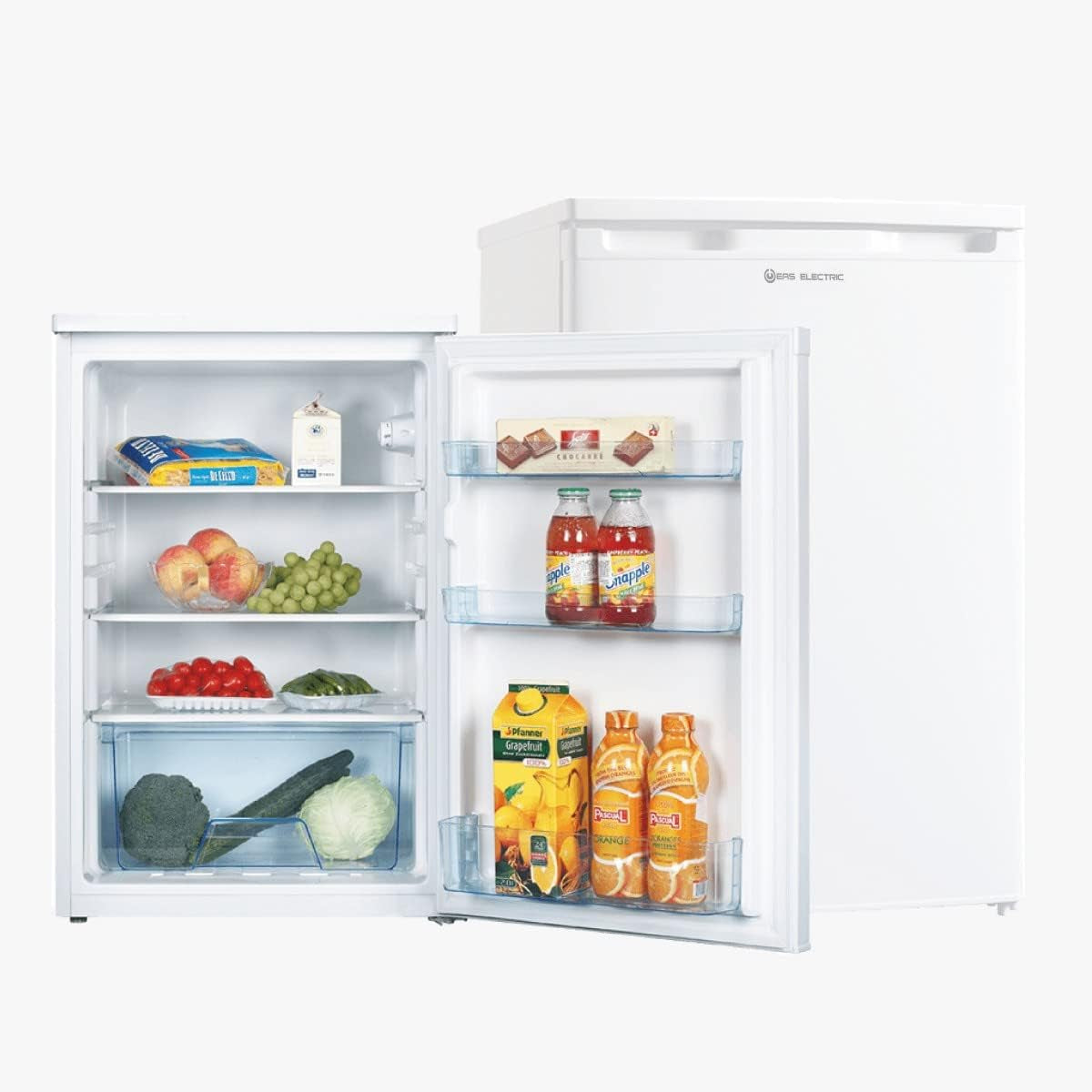 EAS ELECTRIC SMART TECHNOLOGY EMR851 Réfrigérateur Sous Plan De Travail Blanc Petit Réfrigérateur 85 X 56 Cm Porte Réversible Faible Puissance Sonore F