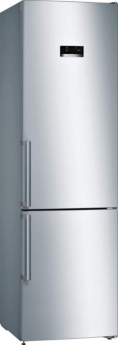 Elettrodomestici KGN39XIDP Série 4, Réfrigérateur Combi Sans Installation, 203 X 60 Cm, Acier Inoxydable, Nettoyage Facile