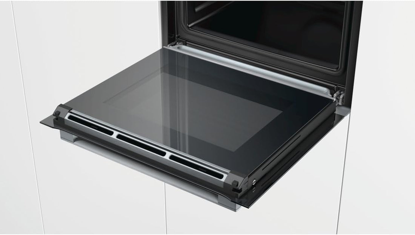 Four Encastrable Pyrolyse  HRG6769S6 - Four Multifonction Chaleur Tournante Ou Pulsée / 71 Litres / Classe a / Inox / Rails Télescopiques / Injection De Vapeur / Porte Froide (4 Vitres)