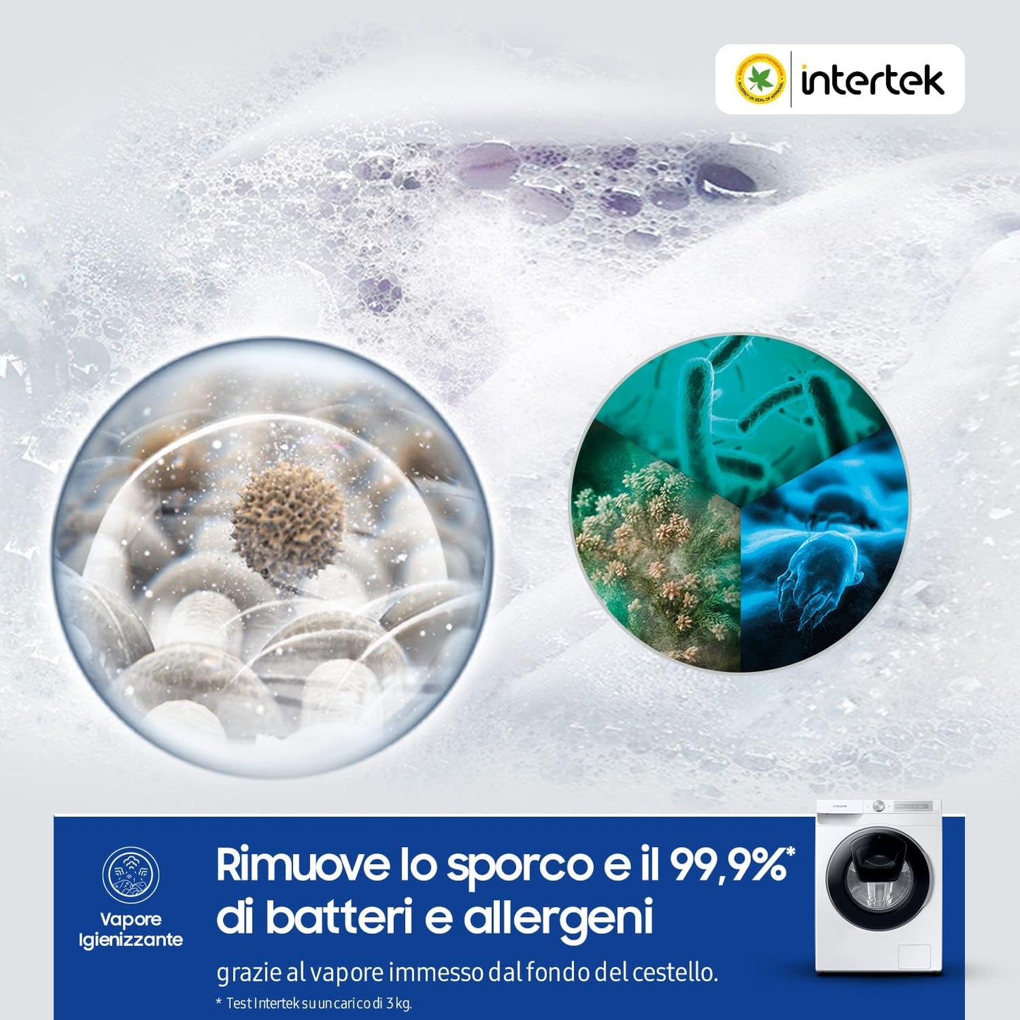 Ai Control Addwash Lave-Linge Avec Échodoseur WW90T684DLH/S3, Libre Installation, 9 Kg, 1400 Tr/Min, Classe A, Wifi, Vapeur, 60 L X 85 H X 55P Cm, Blanc