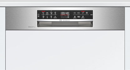 SMI6EDS57E - Série 6 - Lave-Vaisselle Encastrable Avec Bandeau - Home Connect - 13 Couverts - Silence plus 39 Db - Metallic