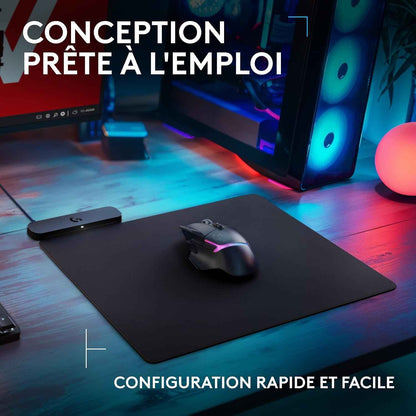 POWERPLAY 2, Tapis De Souris De Charge Sans Fil | Mouse Gaming , 34,5 X 28,4 Cm, Altezza 3,5 Mm, per Pc/Mac - Nero