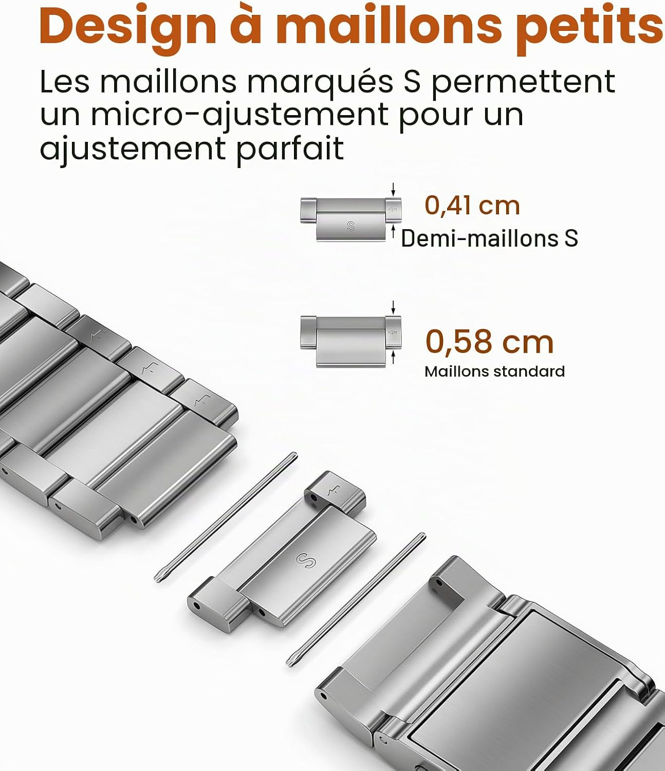 CRNS02 Bracelet En Titane Compatible Avec Apple Watch Ultra 3/2/1 49 Mm & Series 11/10 De 46 Mm – 24 Mm De Largeur, Fermoir Magnétique Réglable En Titane