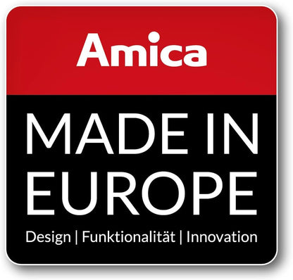 Amica ACHE 9335 E Cuisinière Avec Chaleur Tournante/Four Avec Plaque De Cuisson Et Cadre En Acier Inoxydable/Minuterie/Nettoyage À La Vapeur D'Eau