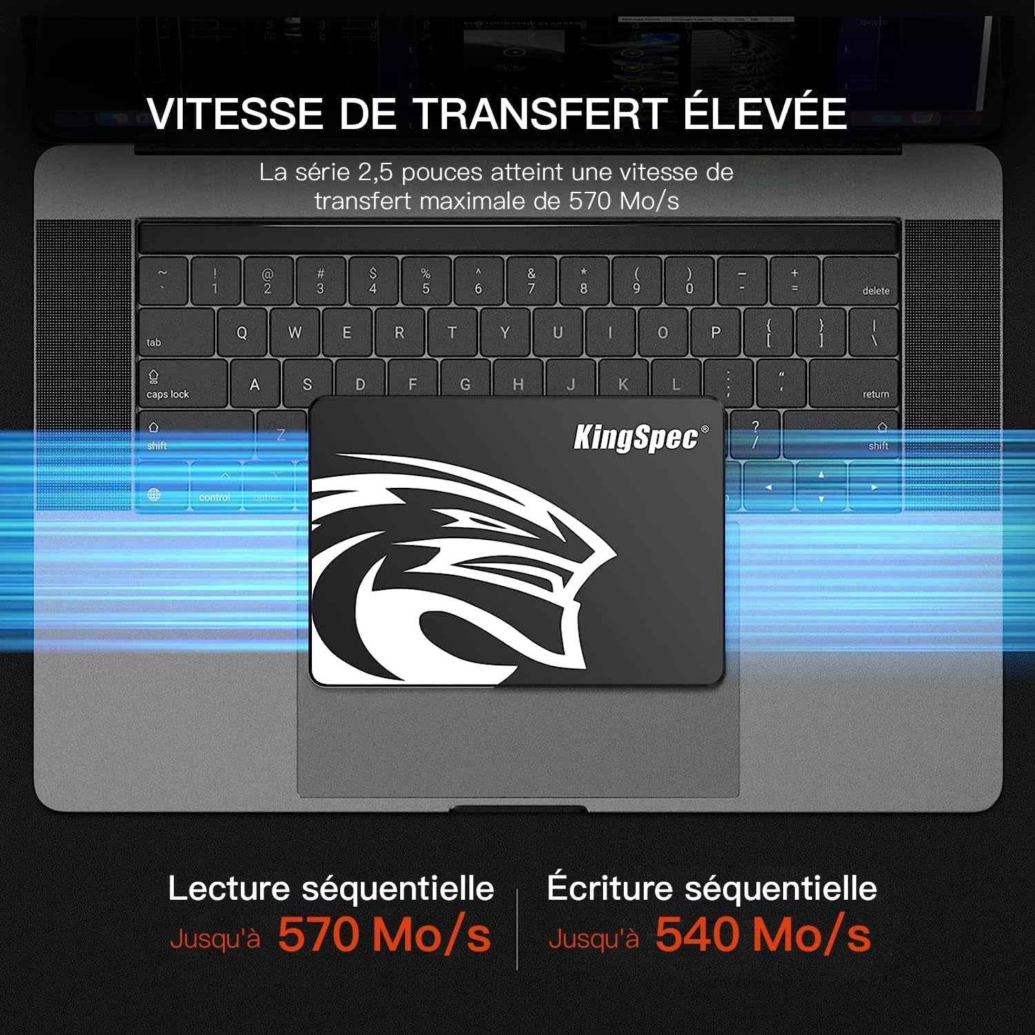 512Go 2.5" SATA SSD, 3D NAND Flash Disque Dur SSD Interne, Vitesse De Lecture Jusqu'À 550 Mo/Sec - Pour Ordinateur De Bureau/Portable/Tout-En-Un