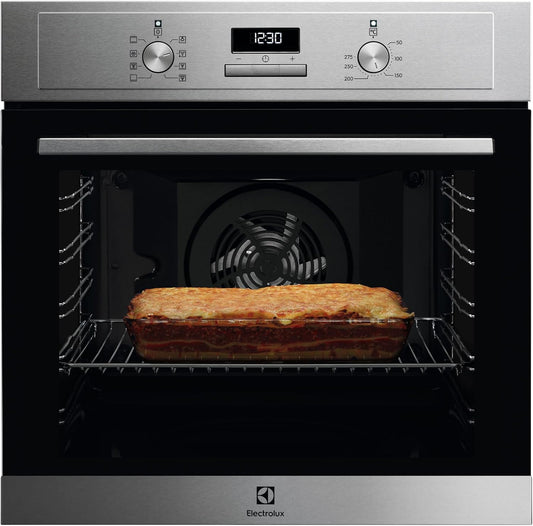 EOH3H54X Four Électrique À Convection, Multifonction, Grill Intégré, Série 300, 7 Fonctions, Cuisson À Plusieurs Niveaux, Nettoyage Aquaclean, 72 L De Capacité, Inox Anti-Traces De Doigts,