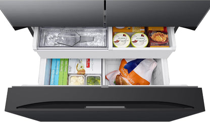 Samsung RF24BB620EB1EF French-Door-Kühlschrank Mit Gefrierfach, 177,8 Cm, 674 L, Smartthings AI Energy Mode, Autofill Water Picher, Dual Ice Maker, Premium Black Steel