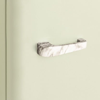 / RETRO FRIDGE 83.5 Marble/Réfrigérateur Vert Avec Poignée Marbre/Pratique Et Fonctionnel, Matériaux Résistants