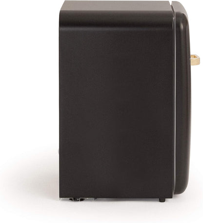 / RETRO FRIDGE 83.5 Gold/Réfrigérateur Noir Avec Poignée Or/Pratique Et Fonctionnel, Matériaux Résistants