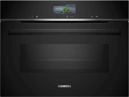 SIEMENS Four Encastrable Pyrolyse CM776G1B1, IQ700, Combiné Compact