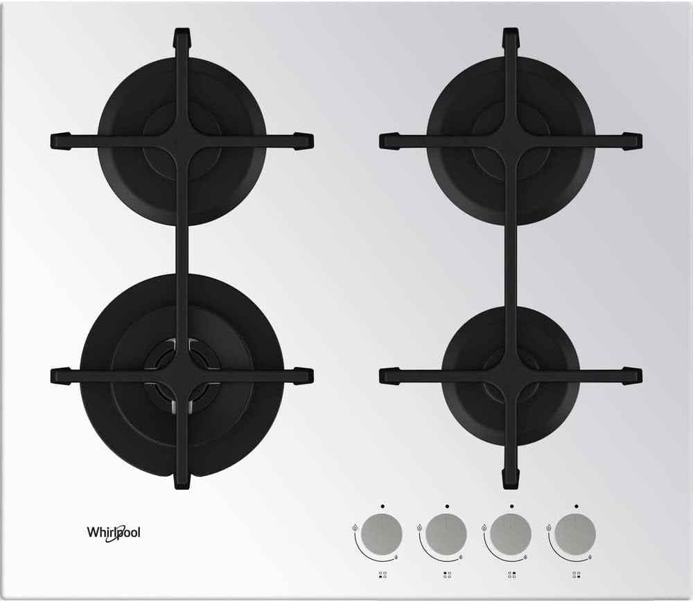 GOA 6423/WH Hobs - Plaque (Intégrée, Gaz, Verre, Rotatif, Partie Supérieure Avant, 230 V) Couleur Blanche