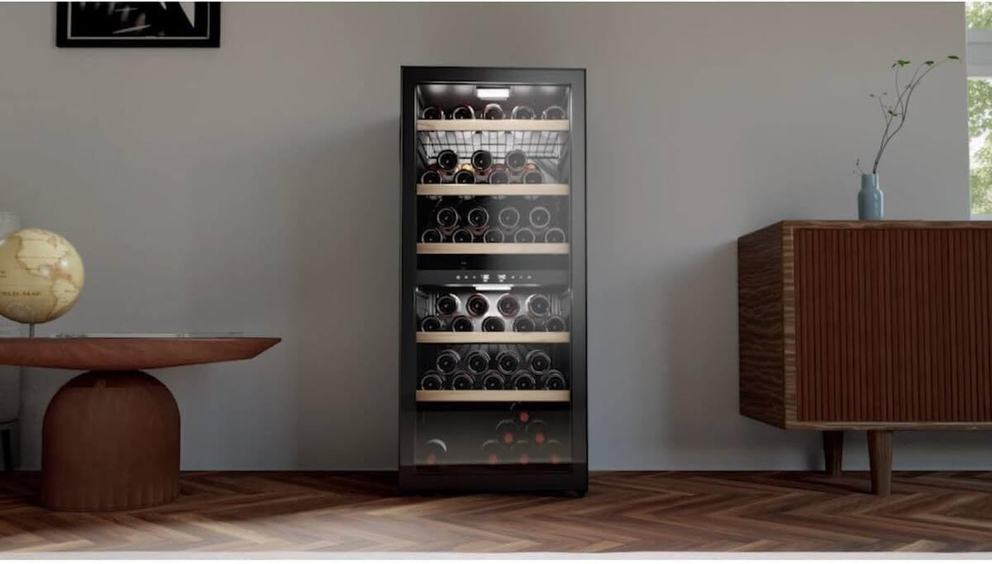 Cave De Mise À Température Double Zone LS102DZBLACK 102 Bouteilles