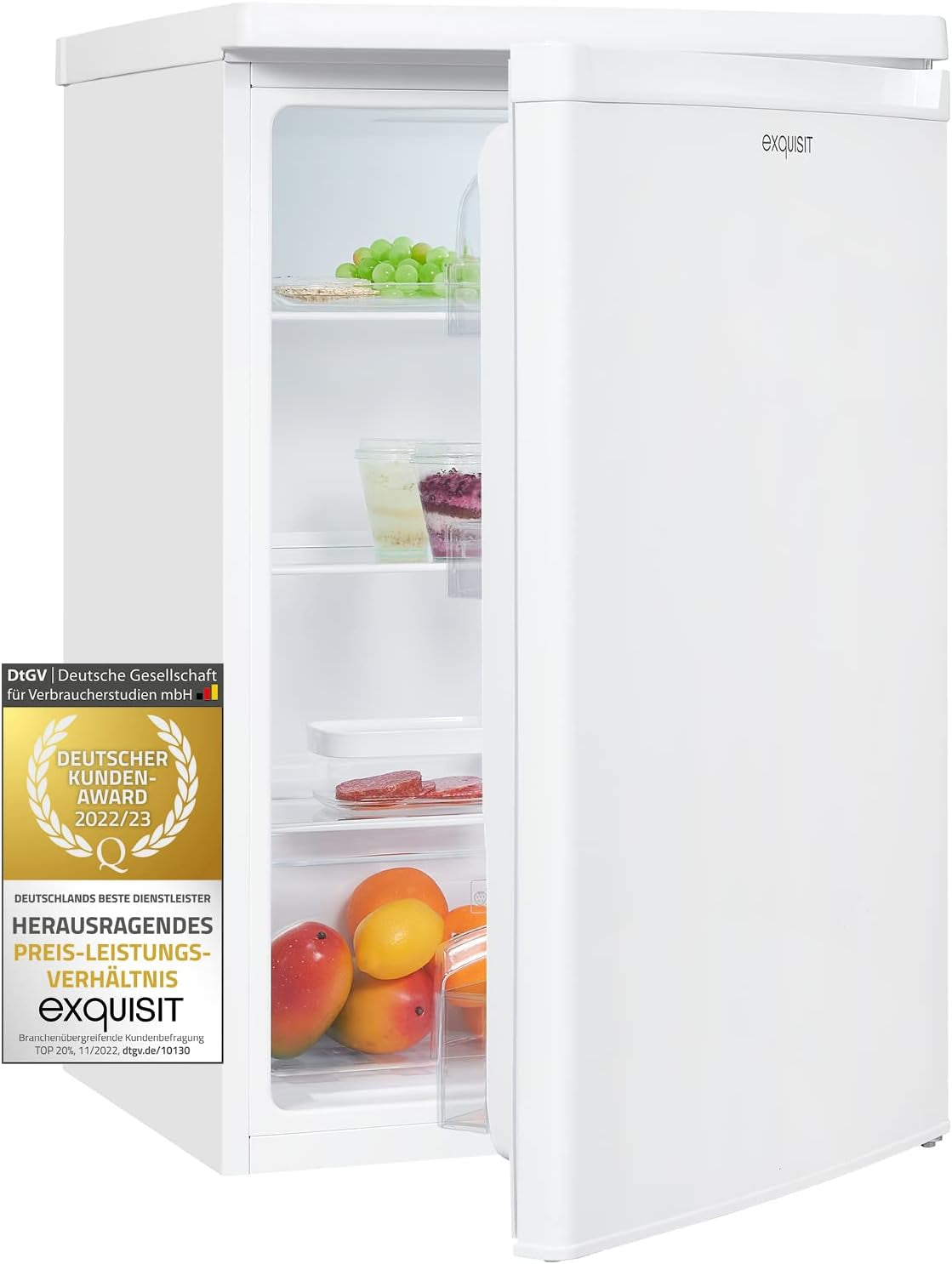 Exquisit KS16-V-040E Réfrigérateur Autoportante 127 L E Blanc