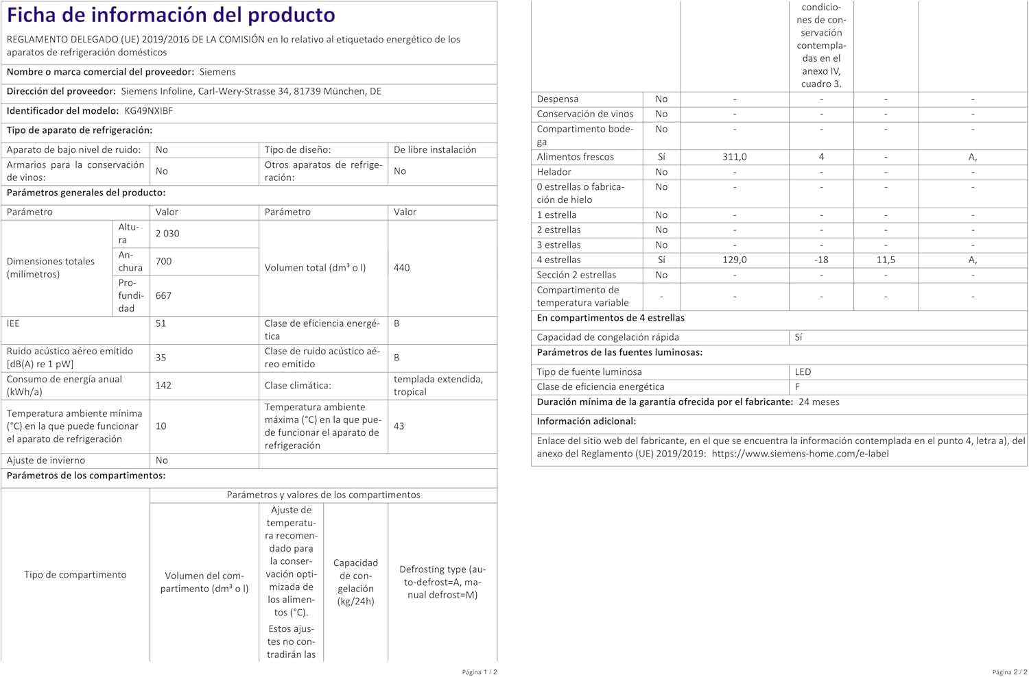 KG49NXIBF Iq300 - Réfrigérateur XXL Autonome Avec Congélateur En Bas - 203 X 70 Cm - Réfrigérateur 311 L - Congélateur 129 L - Nofrost, Hyperfresh, Bottlerack - Acier Inoxydable