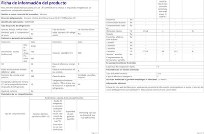 KG49NXIBF Iq300 - Réfrigérateur XXL Autonome Avec Congélateur En Bas - 203 X 70 Cm - Réfrigérateur 311 L - Congélateur 129 L - Nofrost, Hyperfresh, Bottlerack - Acier Inoxydable