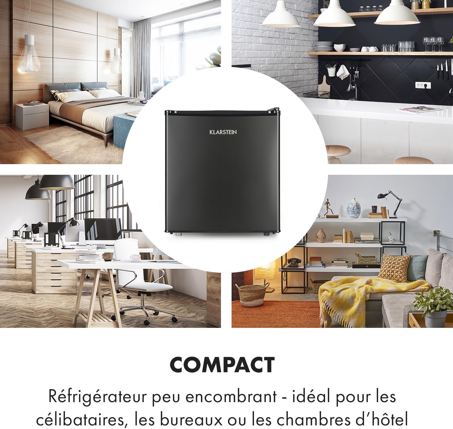 Mini Frigo De Chambre Pour Boissons, Petit Frigo Silencieux, Mini Bar Intérieur, Bières, Petit Refrigerateur Camping, Bureau, Bac À Glacons, Dégivrage Manuel, Frigo Cosmetique, 0-10°C, 46L