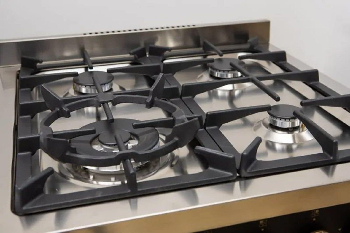 GURARI 614 BL Cuisinière Sur Pied 60 Cm Gaz Naturel Fl.Gas 4 Kw WOK, Barbecue À Gaz, Range Cooker, Tiroir Avec Poussette, Contrôle Du Gaz, Tournebroche. Gaz Naturel, Gaz Propane
