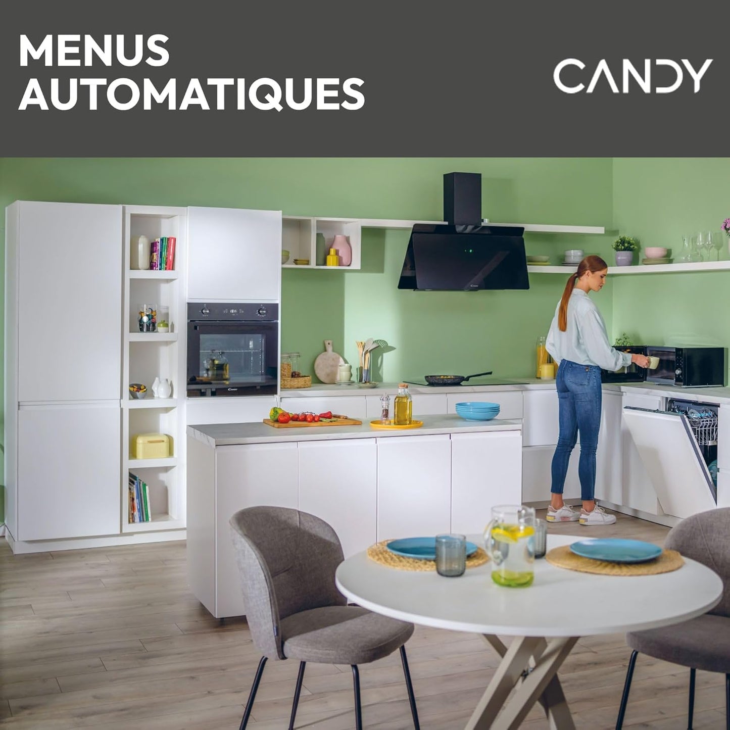 Moderna CMGA25TNDB Four Micro-Ondes Avec Grill, 900 W, 25 Litres,Fonction Décongélation, 20 Menus Automatiques, Nettoyage Facile, Noir