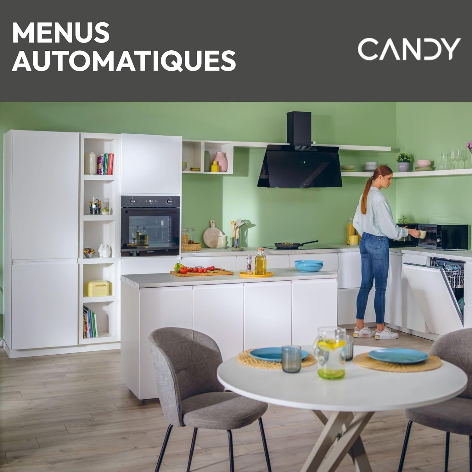 Moderna CMGA25TNDB Four Micro-Ondes Avec Grill, 900 W, 25 Litres,Fonction Décongélation, 20 Menus Automatiques, Nettoyage Facile, Noir