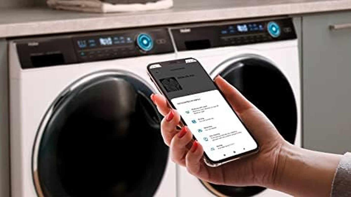 HW100-B14959 Série I-Pro 5, Lave-Linge Wi-Fi 10 Kg À Chargement Frontal, 1400 Tours, Technologie Micro Vapeur Refresh, Traitement Antibactérien, Sans Installation, 60 X 50 X 85 Cm, Classe A
