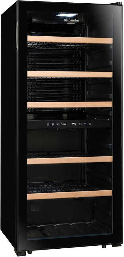 Cave De Mise À Température Double Zone LS102DZBLACK 102 Bouteilles