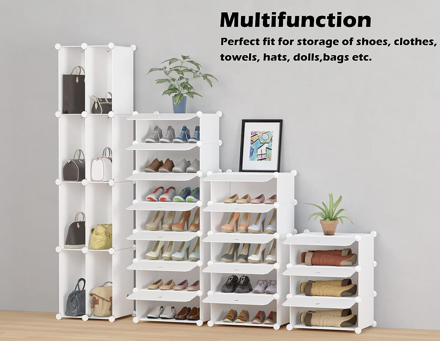Meuble Chaussure, 10 Niveaux Meuble À Chaussure, Etagere Chaussure | Pour 20 Paires De Chaussures, Rangement Chaussure Chaussure Entree Pour Entrées, Chambres Et Couloirs, Blanc
