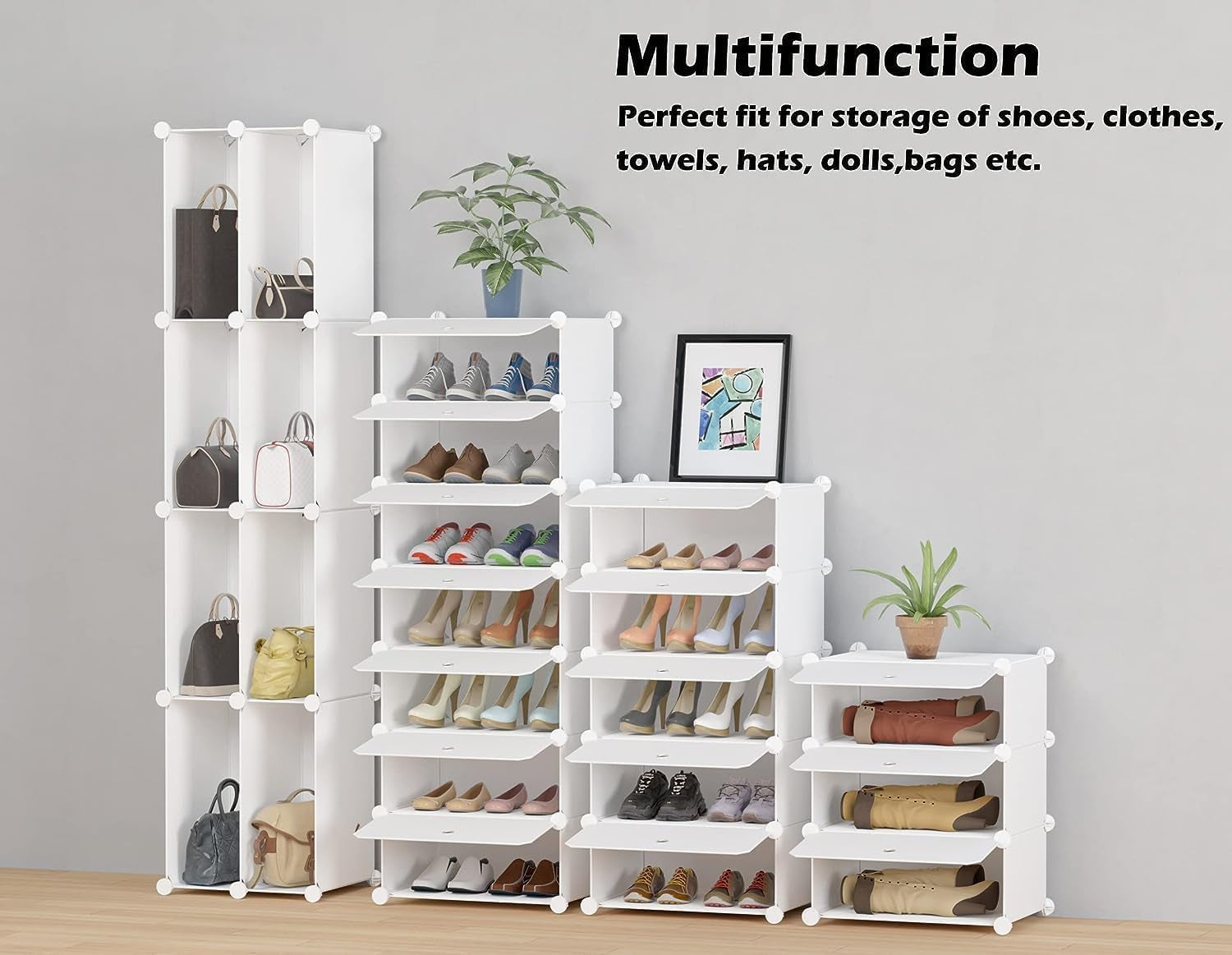 Meuble Chaussure, 10 Niveaux Meuble À Chaussure, Etagere Chaussure | Pour 20 Paires De Chaussures, Rangement Chaussure Chaussure Entree Pour Entrées, Chambres Et Couloirs, Blanc