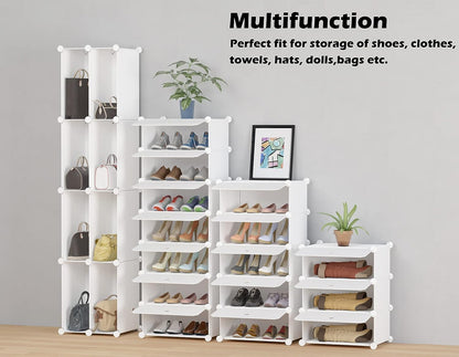 Meuble Chaussure, 10 Niveaux Meuble À Chaussure, Etagere Chaussure | Pour 20 Paires De Chaussures, Rangement Chaussure Chaussure Entree Pour Entrées, Chambres Et Couloirs, Blanc