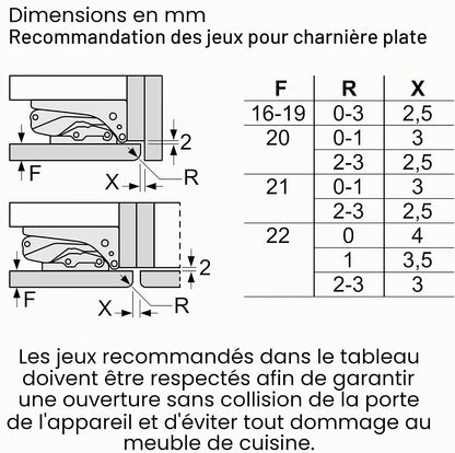 Réfrigérateur Congélateur Encastrable KI87VVFE1 IQ300, 270 Litres, Low Frost