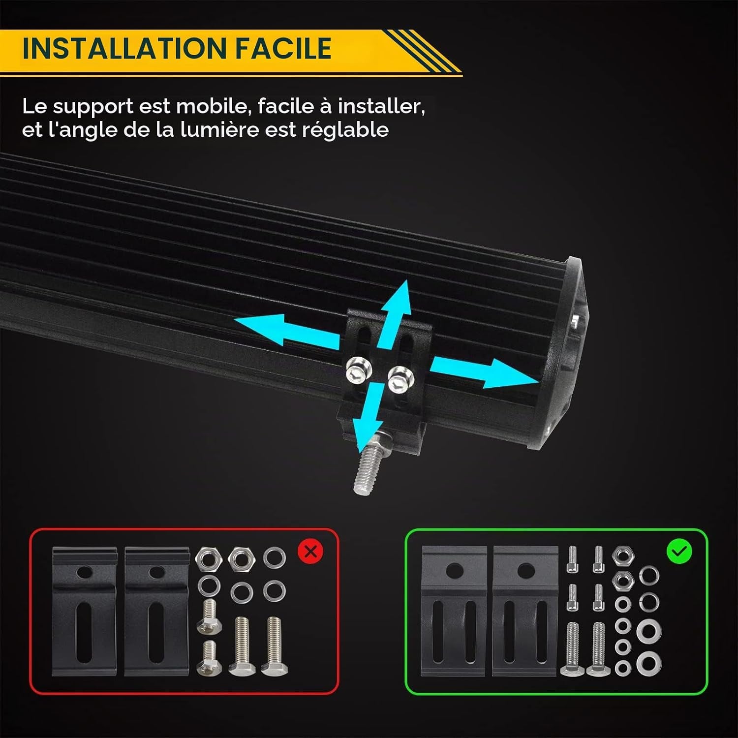 Rampe LED 30Cm 240W Barre LED 12V 24V Pour 4X4 Voiture Quad | LED Light Barre Lumineuse Avec Faisceau, 6000K Blanc, Étanchéité IP67, Pour Camion Tracteur Offroad Véhicule Bateau ATV