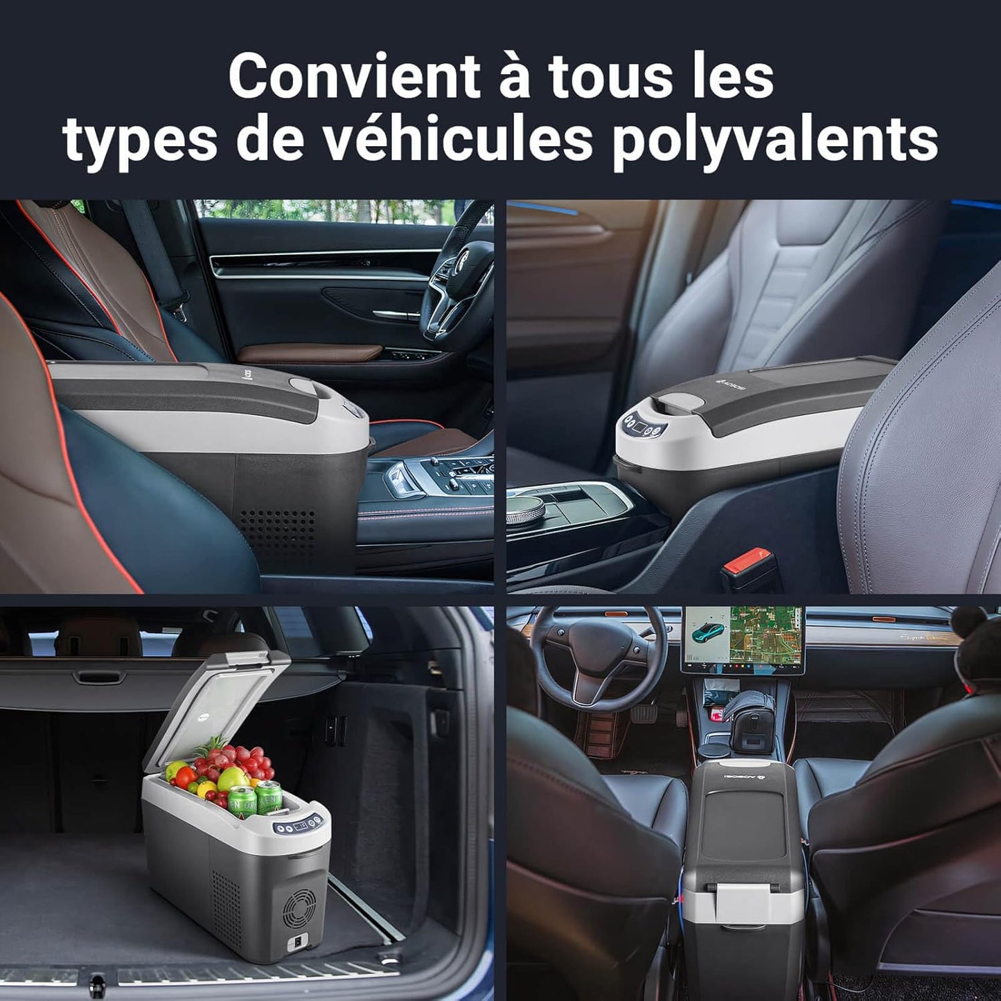 15L Glaciere Électrique, 12V Réfrigérateur De Voiture À Compresseur, Frigo Pour Voiture, Camion, Camping, Voyage