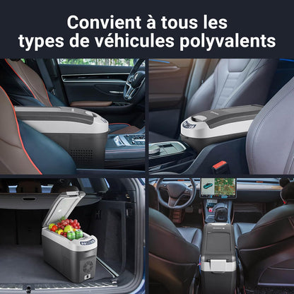 15L Glaciere Électrique, 12V Réfrigérateur De Voiture À Compresseur, Frigo Pour Voiture, Camion, Camping, Voyage
