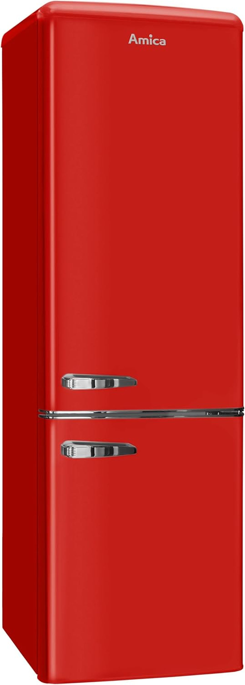 Amica KGCR 387100 R Réfrigérateur-Congélateur Autoportante 244 L Rouge