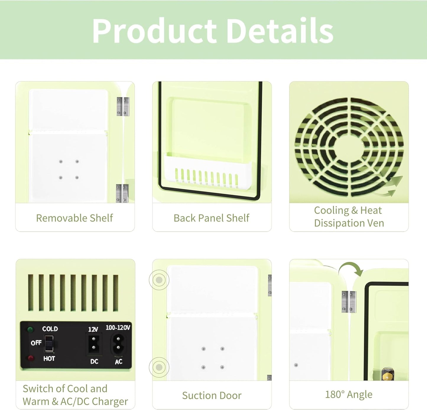 Mini Réfrigérateur 4 Litres Pour Cosmétiques, Boissons, 220 V AC/12 V DC, Thermoélectrique Refroidissement Et Réchauffement, Petit Réfrigérateur Pour Chambre À Coucher, Bureau, Dortoir, Voiture