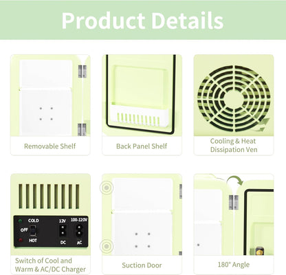 Mini Réfrigérateur 4 Litres Pour Cosmétiques, Boissons, 220 V AC/12 V DC, Thermoélectrique Refroidissement Et Réchauffement, Petit Réfrigérateur Pour Chambre À Coucher, Bureau, Dortoir, Voiture