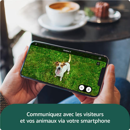 Caméra  Outdoor 4 : Caméra De Surveillance Connectée HD Sans Fil, 2 Ans D'Autonomie, Détection De Mouvements Avancée- Système 2 Caméras Avec Sync Module Core
