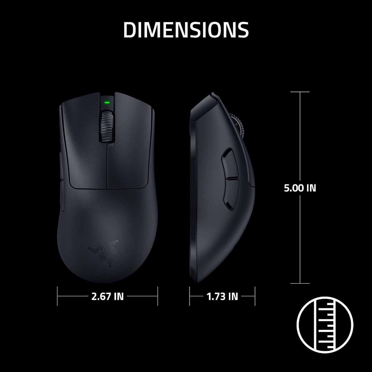 Razer Deathadder V3 Pro - Souris Esports Ergonomique Sans Fil Légère (Design Léger 63G, Capteur Optique Focus Pro 30K, Commutateurs De Souris Gen-3, Sans Fil Hyperspeed) Noir