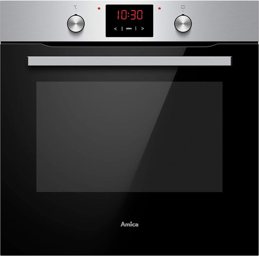 Amica ABE 9430 E Four Encastrable Avec Chaleur Tournante/Acier Inoxydable/Minuteur/Chambre De Cuisson Xxl/Nettoyage À La Vapeur D'Eau