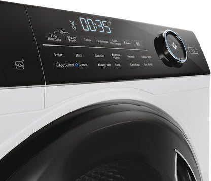 HW100-B14959 Série I-Pro 5, Lave-Linge Wi-Fi 10 Kg À Chargement Frontal, 1400 Tours, Technologie Micro Vapeur Refresh, Traitement Antibactérien, Sans Installation, 60 X 50 X 85 Cm, Classe A