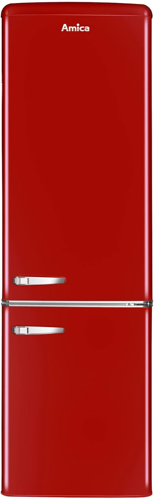 Amica KGCR 387100 R Réfrigérateur-Congélateur Autoportante 244 L Rouge