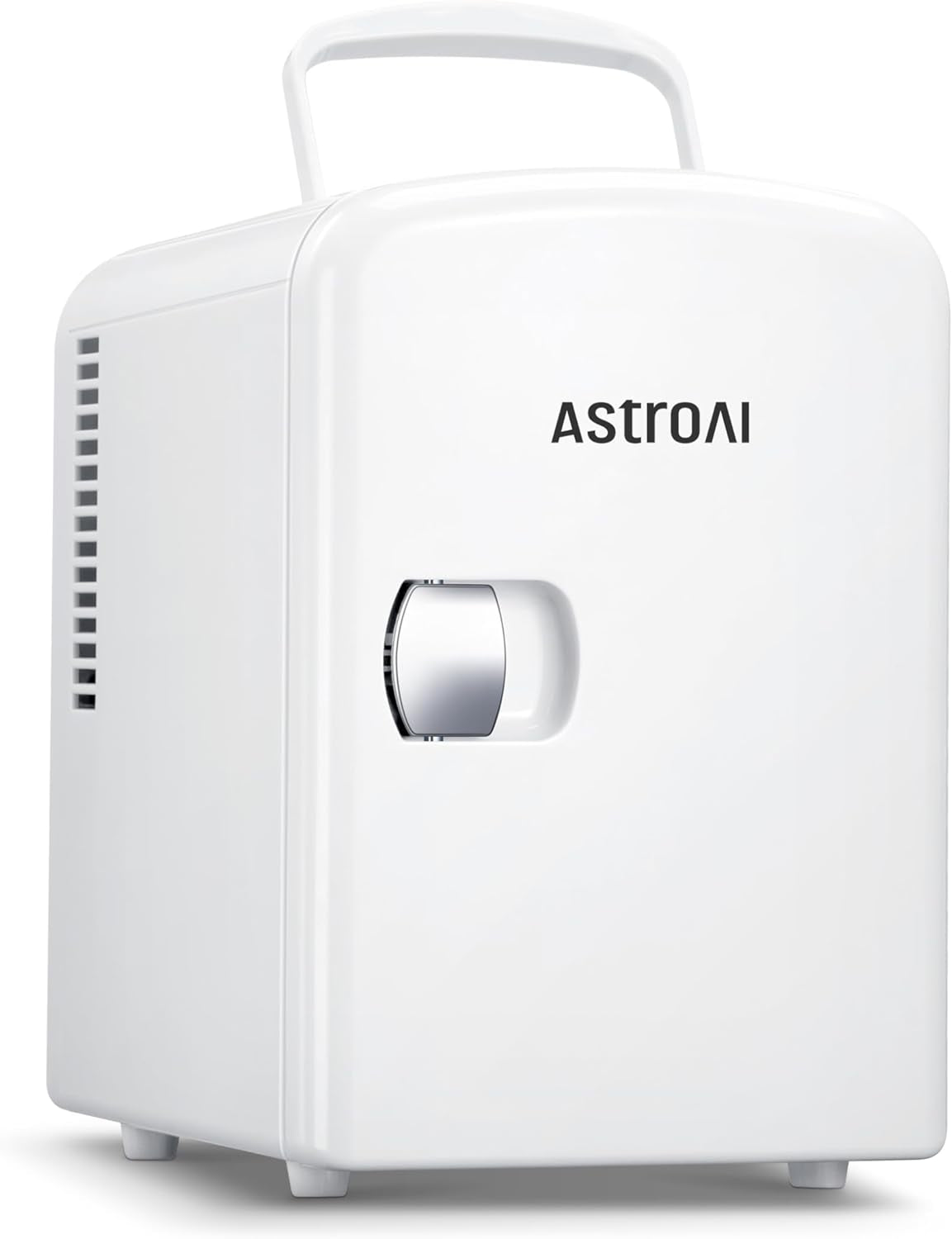 Mini Frigo De Chambre, 4 Litres / 6 Canettes 330Ml, 12V/220V, Petit Frigo Cosmetique, Mini Réfrigérateur Voiture Portable, Glacière Électrique, Fonction Chaud/Froid (Blanc)