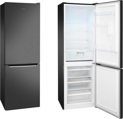 Amica KGCL 388 160 S Réfrigérateur/Congélateur/Noir/185,5 Cm (H) X 59,5 Cm (L) X 59,5 Cm (P) / Commande Électronique/Tiroir Vitcontrol/Capacité Utile 315 L/Contrôle Du Gel