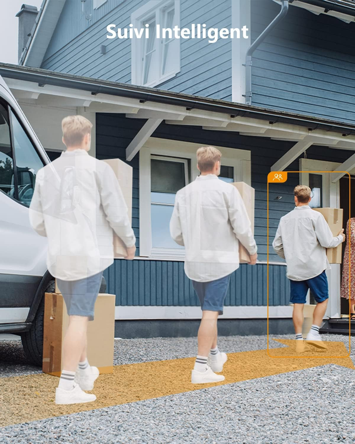3K(5MP) Lot De 2 Caméras Surveillance Wifi Extérieure 360° | Vision Nocturne Couleur 30M, Détection De Personne/Véhicule, Suivi Intelligent, IP66, Wifi 2.4Ghz/Wifi 6,Audio Bidirectionnel